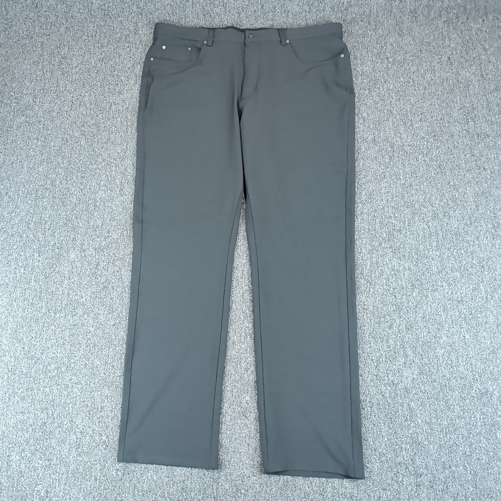 Greg Norman Mens Golf Pants 38x32 Gray Performance Stretch 5-Pocket NEW — photo 2